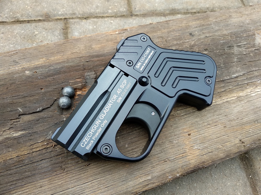 Czechgun Gladiator .45-ös dupla elöltöltő derringer! Engedély nélkül!